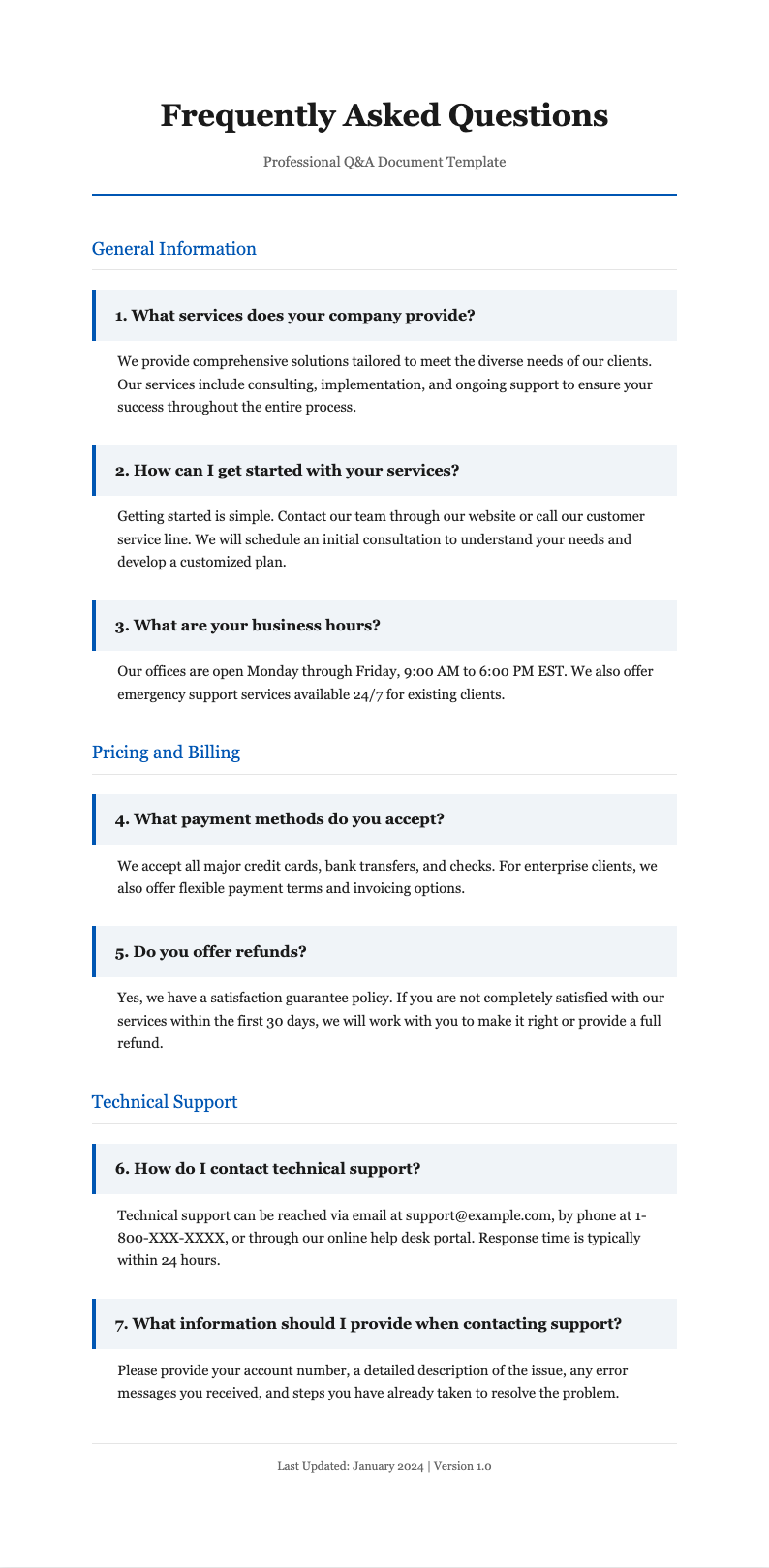 Classic professional Q&A